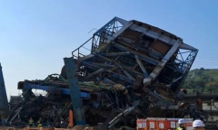 한국동서발전 울산화력발전소 보일러타워 붕괴로 9명 매몰, 현재 4명 구조