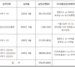 '티켓값 2%' 걷은 축구협회…8억7900만원 어디에 썼나