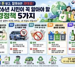잘하면 돈 받고, 잘못하면 과태료 … 2026년 시민이 꼭 알아야 할 환경정책 5가지