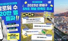 "더 가까이, 더 친밀하게"… 은평구, 사회관계망서비스 20만 달성 기념 첫 만족도 조사 진행