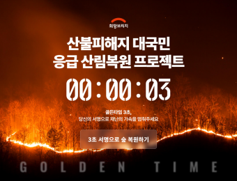 희망브리지, 산불 피해지 ‘응급 산림복원 프로젝트’ 대국민 서명운동 전개