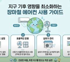  지구촌 기후 영향을 최소화하는 장마철의 에어컨 사용 가이드