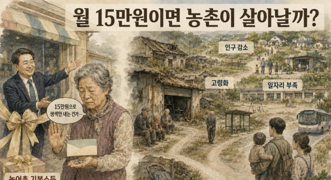농어촌 기본소득 시범사업, 7개 군 28일부터 첫 지급 ... 농촌 구조적 문제 해결을 위한 장기대책  필요