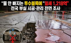 “물 안 빠지는 투수블록에 혈세 1,218억”…전국 부실 시공·관리 전면 조사