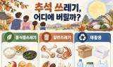 가족들 모이는 추석, 음식물·포장 쓰레기 제대로 분리배출 하려면