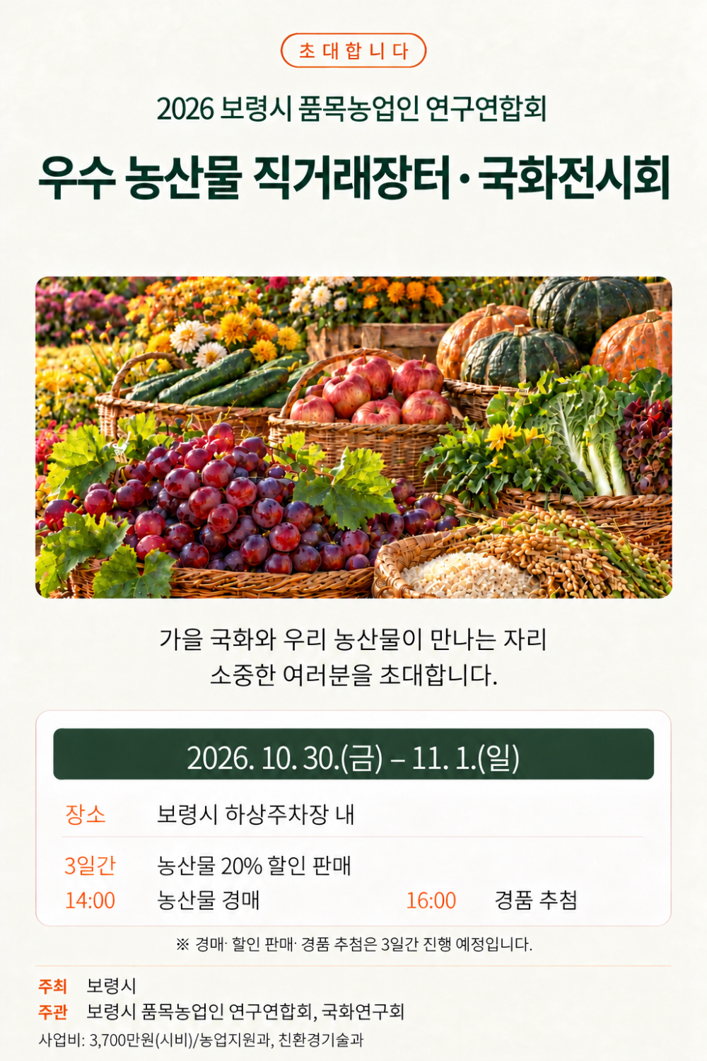 행사 초청 포스터. 사진=보령시